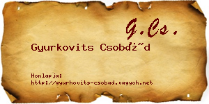 Gyurkovits Csobád névjegykártya